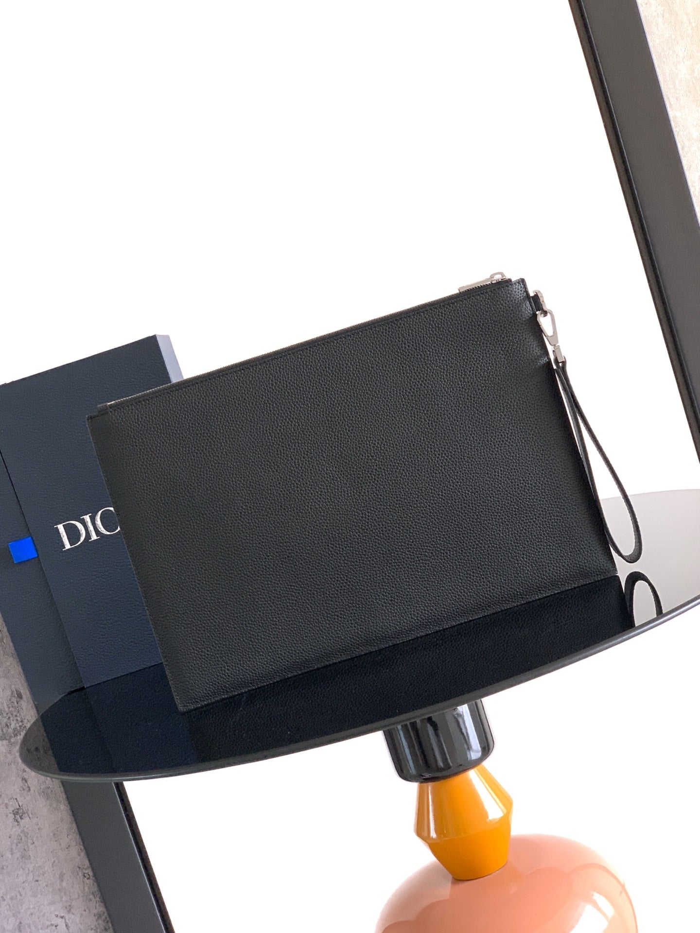 Dior Gravity A4 Pouch – Grained Leather