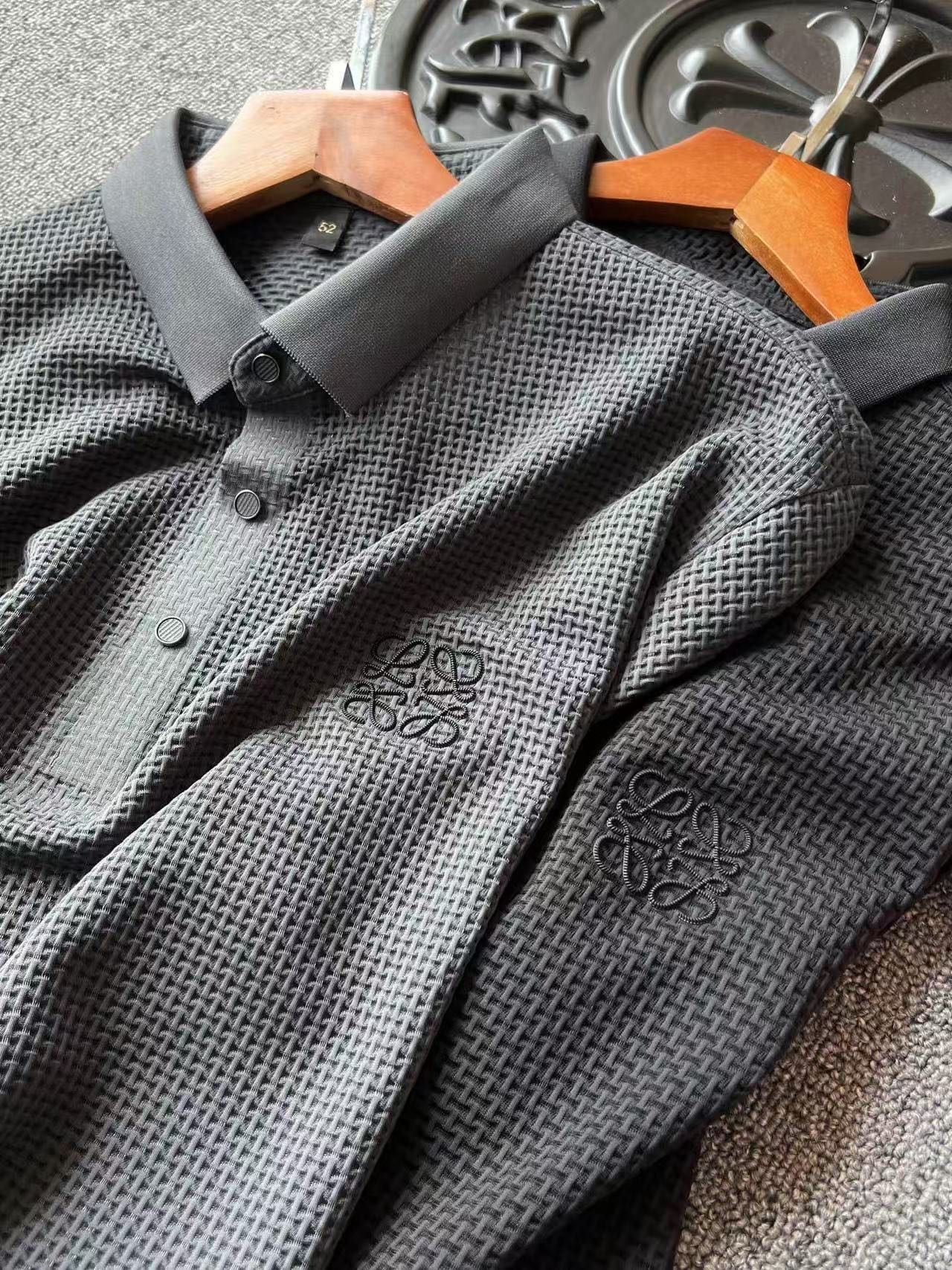 Loewe Seamless 3D Fishbone Polo Shirt