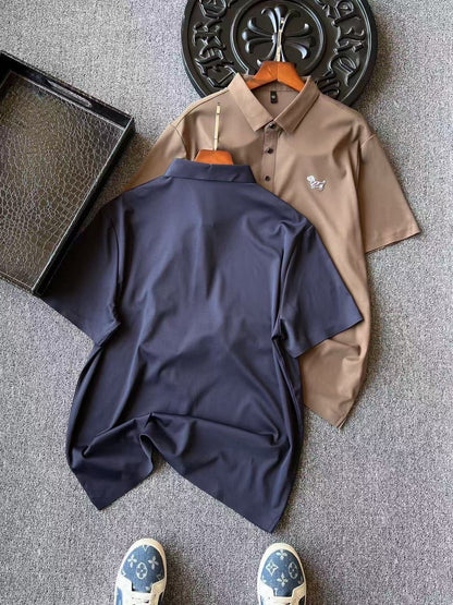 Thom Browne Dog Motif Ice Silk Seamless Polo Shirt