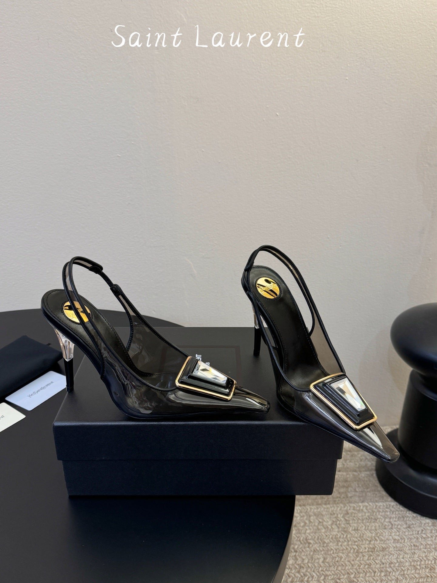 Saint Laurent Pointed-Toe Strappy Heeled Sandals – 26SS