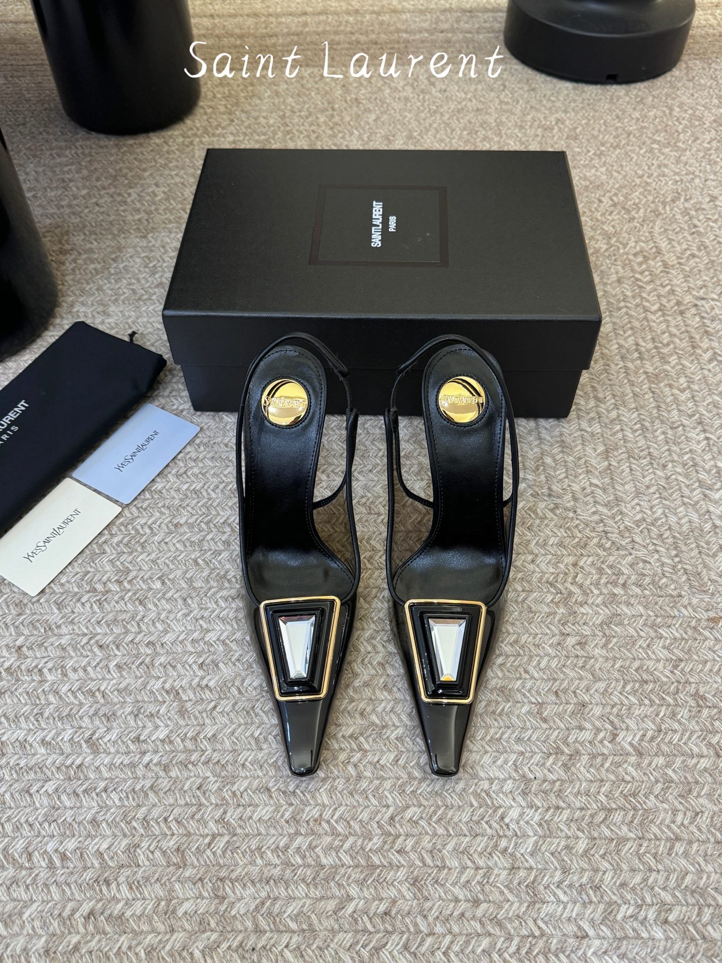 Saint Laurent Pointed-Toe Strappy Heeled Sandals – 26SS