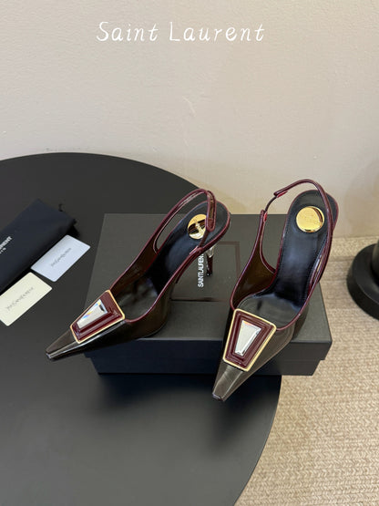 Saint Laurent Pointed-Toe Strappy Heeled Sandals – 26SS
