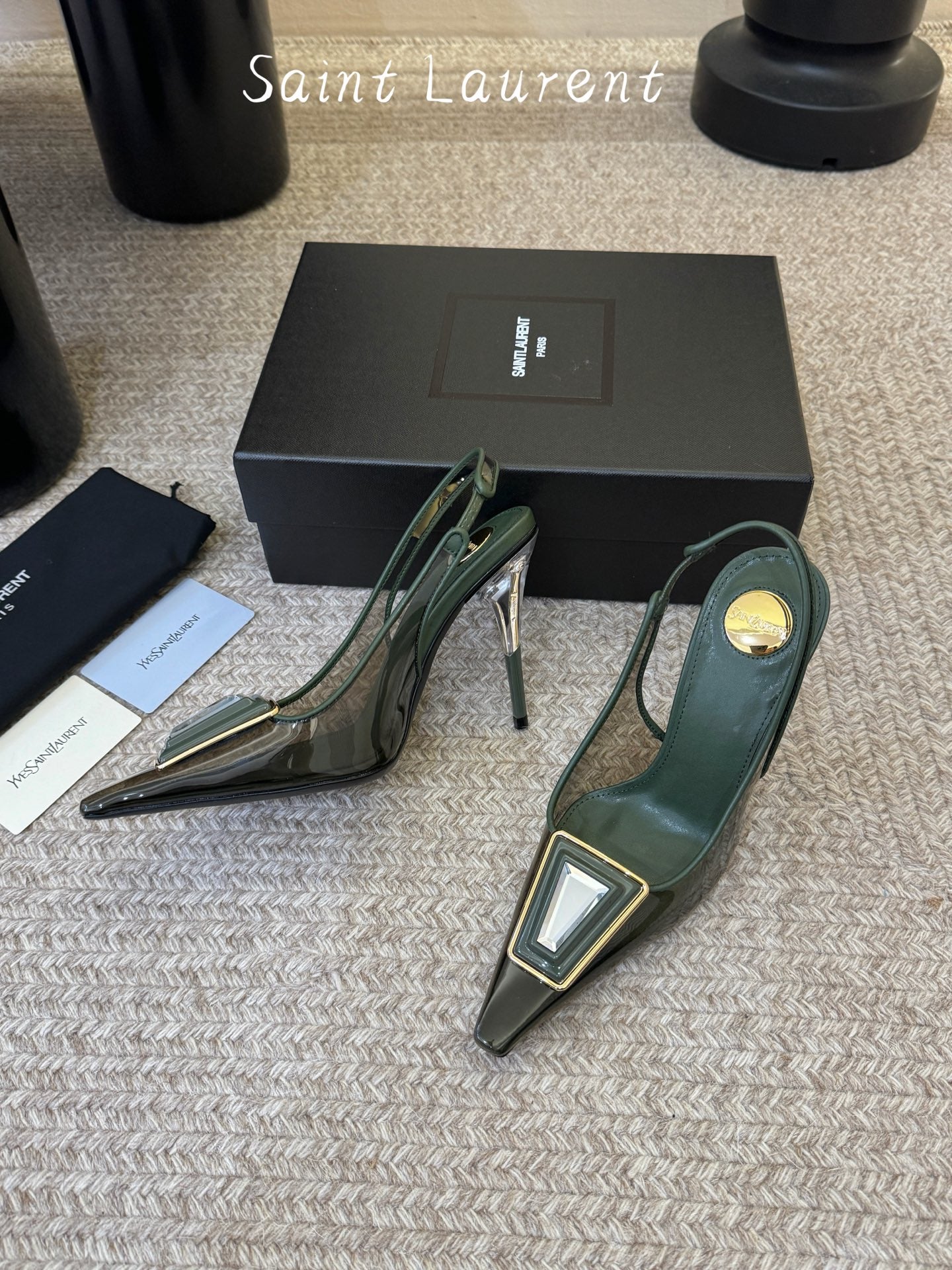 Saint Laurent Pointed-Toe Strappy Heeled Sandals – 26SS