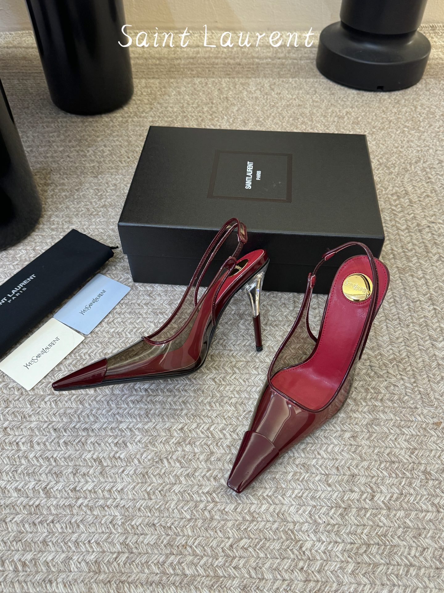 Saint Laurent Pointed-Toe Strappy Heeled Sandals – 26SS