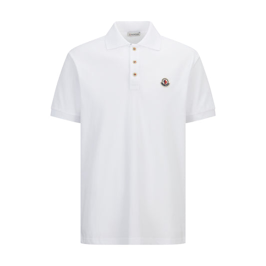 Moncler Logo Ribbed Collar Polo Shirt