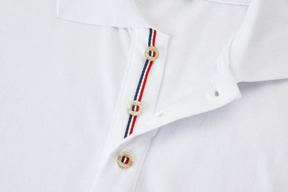 Moncler Logo Ribbed Collar Polo Shirt