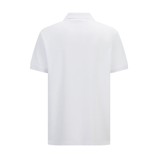 Moncler Logo Ribbed Collar Polo Shirt