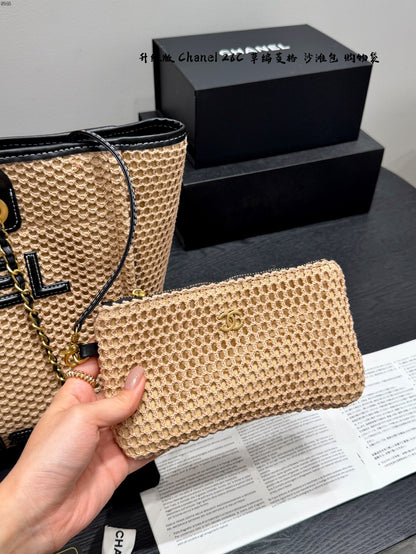 Chanel Quilted Straw Shopping Bag – Resort Collection – 26C