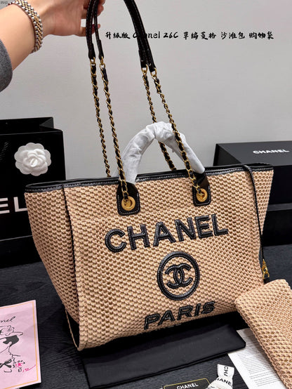 Chanel Quilted Straw Shopping Bag – Resort Collection – 26C
