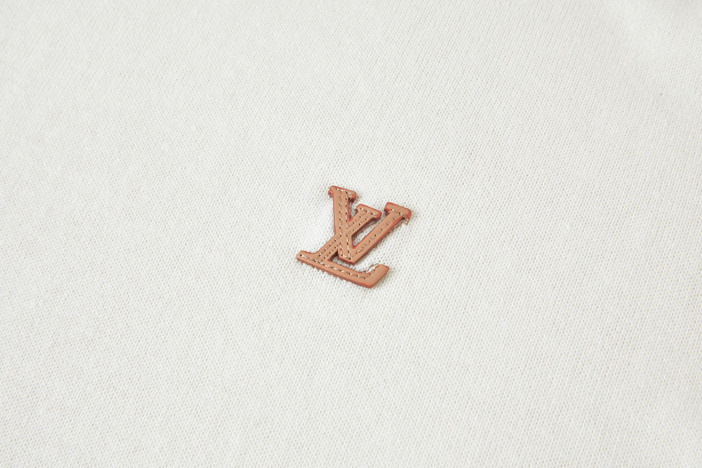 Louis Vuitton Leather Patch Embroidery Knit Sweater