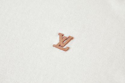 Louis Vuitton Leather Patch Embroidery Knit Sweater