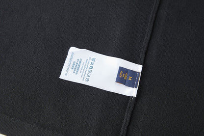 Louis Vuitton Leather Patch Embroidery Knit Sweater