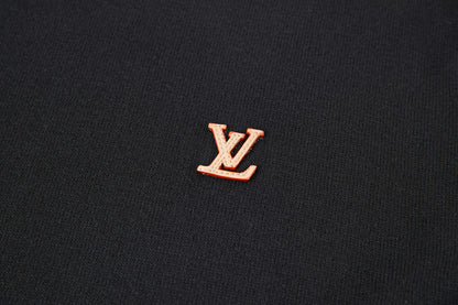 Louis Vuitton Leather Patch Embroidery Knit Sweater