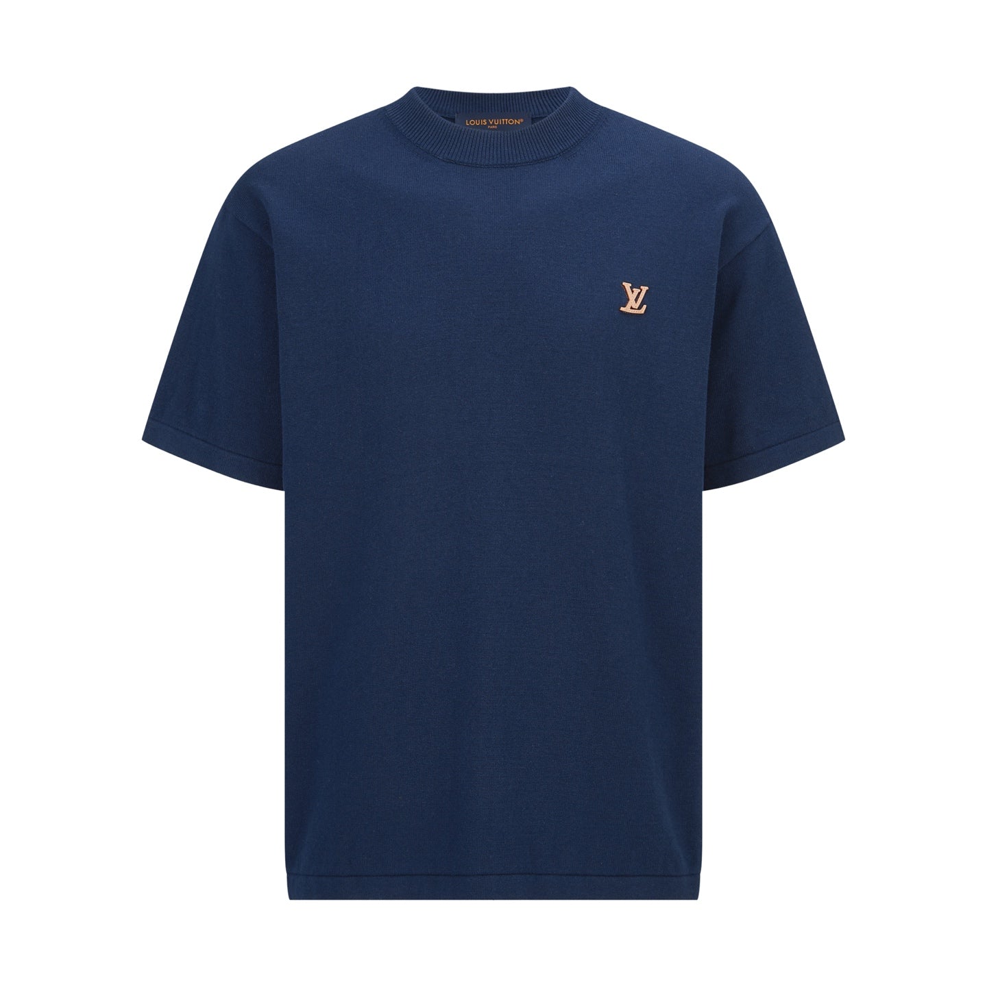 Louis Vuitton Leather Patch Embroidery Knit Sweater