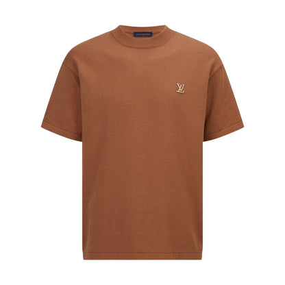 Louis Vuitton Leather Patch Embroidery Knit Sweater