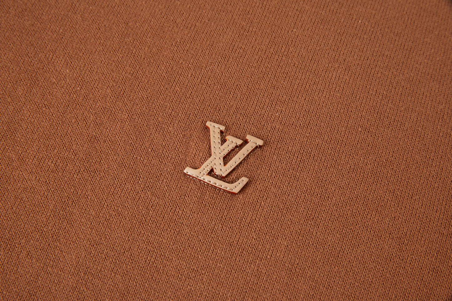 Louis Vuitton Leather Patch Embroidery Knit Sweater