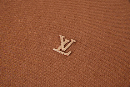 Louis Vuitton Leather Patch Embroidery Knit Sweater