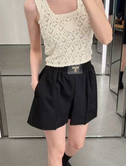 Celine Triomphe Cut-out Knit Vest