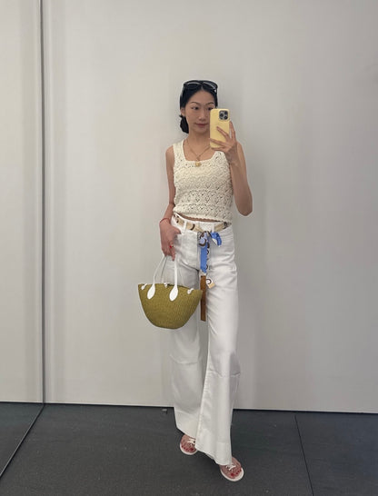 Celine Triomphe Cut-out Knit Vest