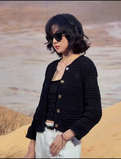 Celine Triomphe Cut-out Knit Vest
