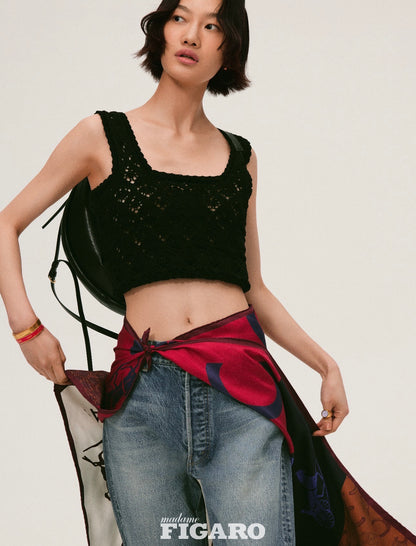 Celine Triomphe Cut-out Knit Vest