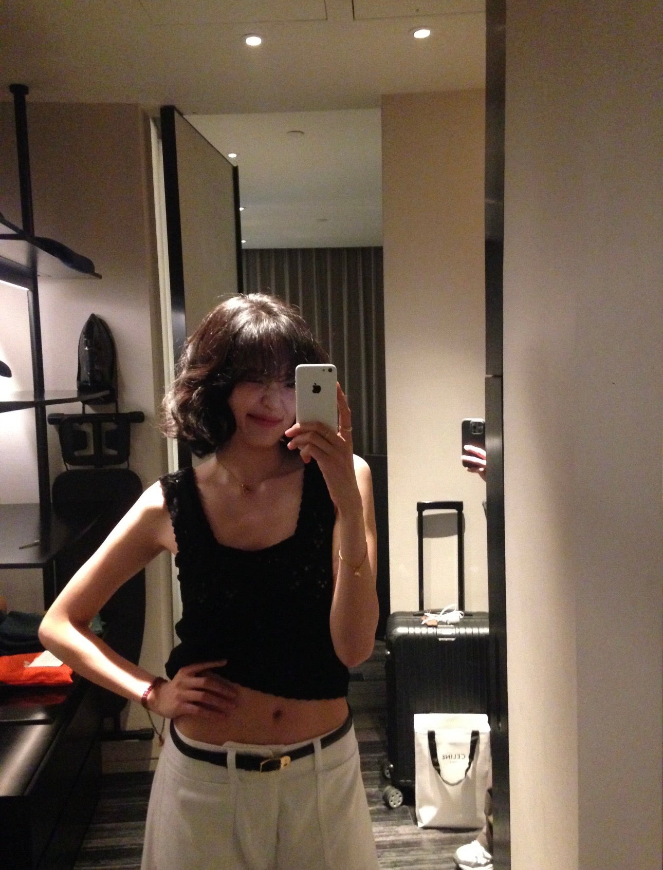 Celine Triomphe Cut-out Knit Vest