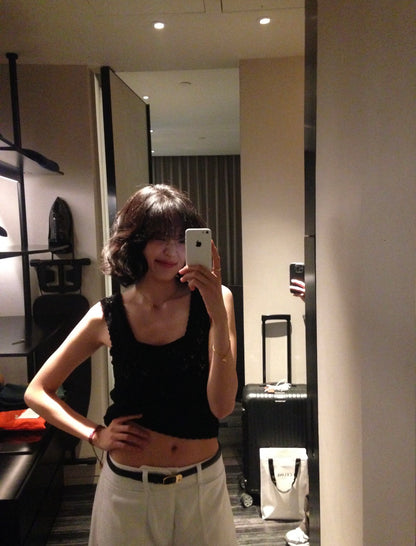 Celine Triomphe Cut-out Knit Vest