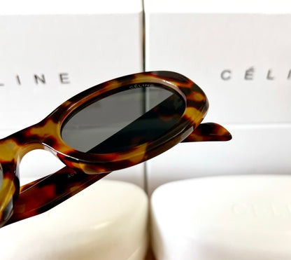 Celine Triomphe Tortoise Shell Sunglasses