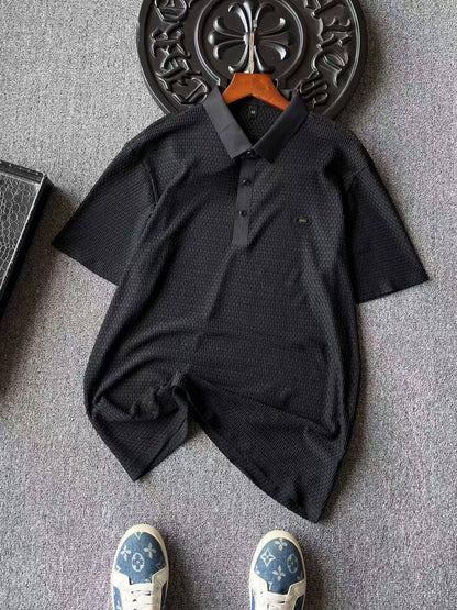 Ferragamo Seamless Liquid Ammonia Cotton Polo Shirt