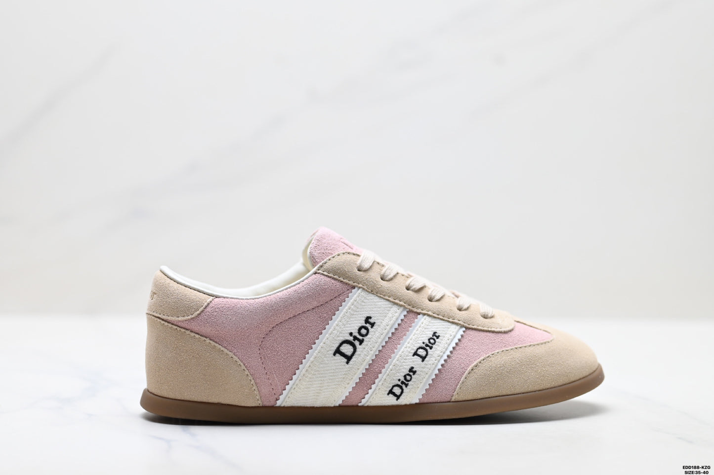 Dior Ribbon Suede and Calfskin Sneakers