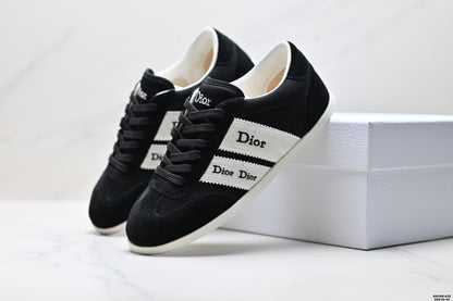 Dior Ribbon Suede and Calfskin Sneakers