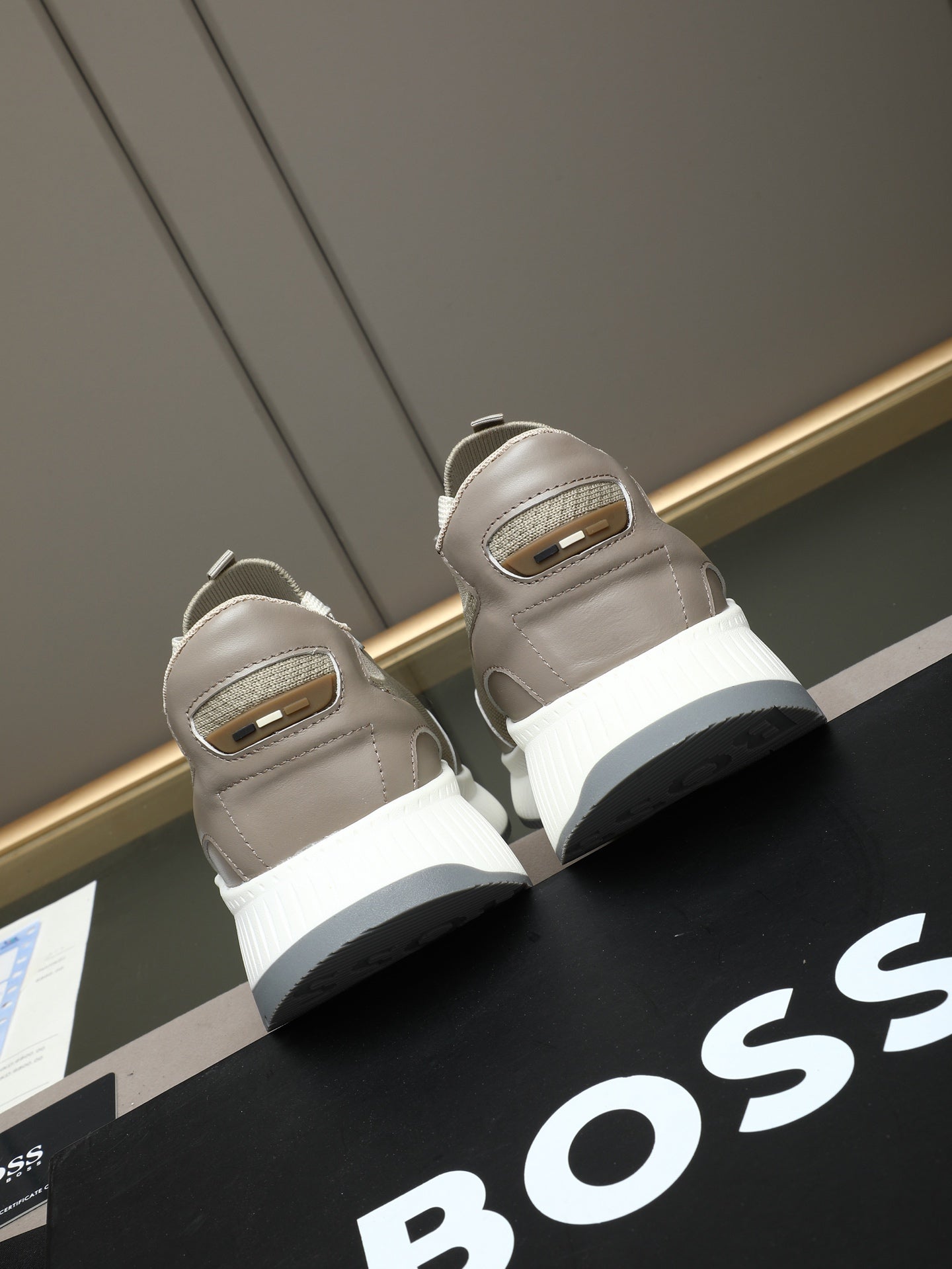Boss Leather and Mesh Business Casual Sneakers