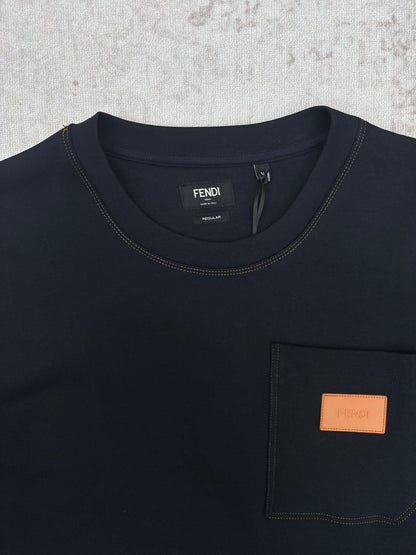 Fendi Leather Patch Pocket T-Shirt – 26SS