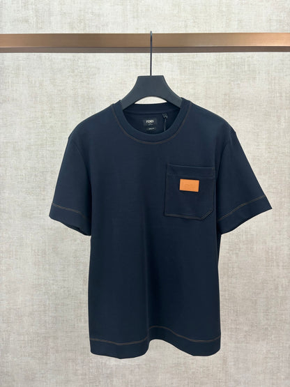 Fendi Leather Patch Pocket T-Shirt – 26SS