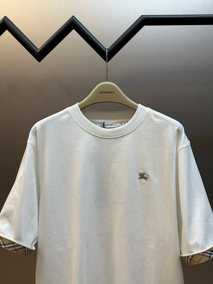 Burberry Check-Trim Equestrian Knight T-Shirt