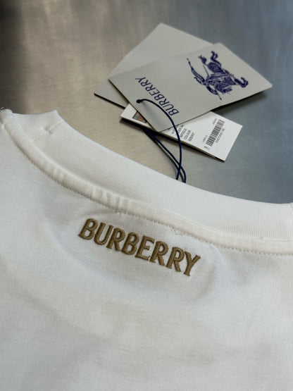 Burberry Check-Trim Equestrian Knight T-Shirt