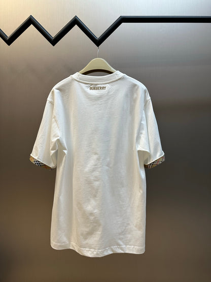 Burberry Check-Trim Equestrian Knight T-Shirt