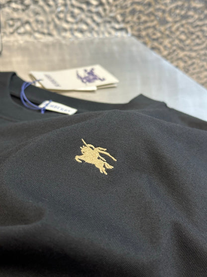Burberry Check-Trim Equestrian Knight T-Shirt