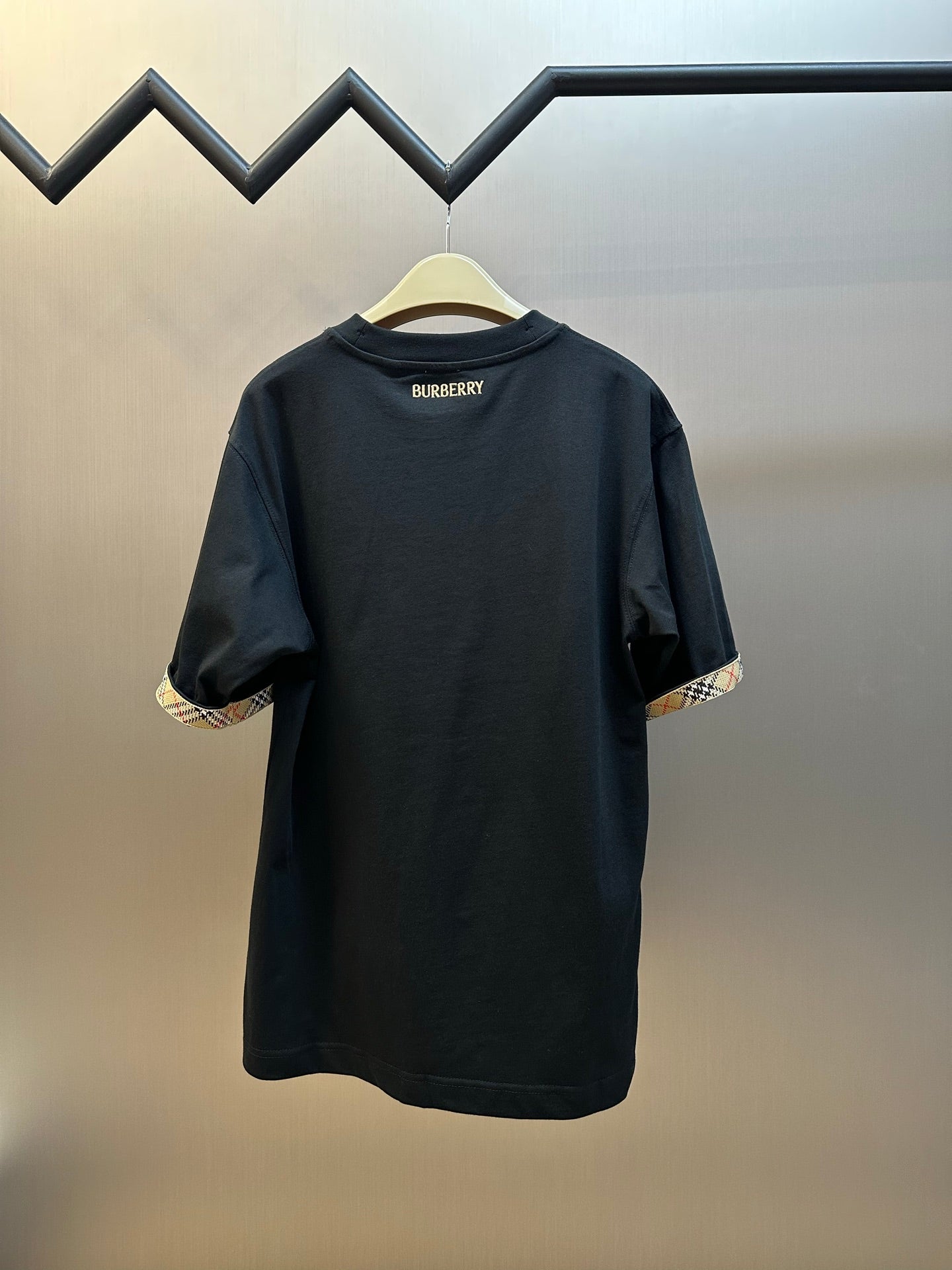 Burberry Check-Trim Equestrian Knight T-Shirt
