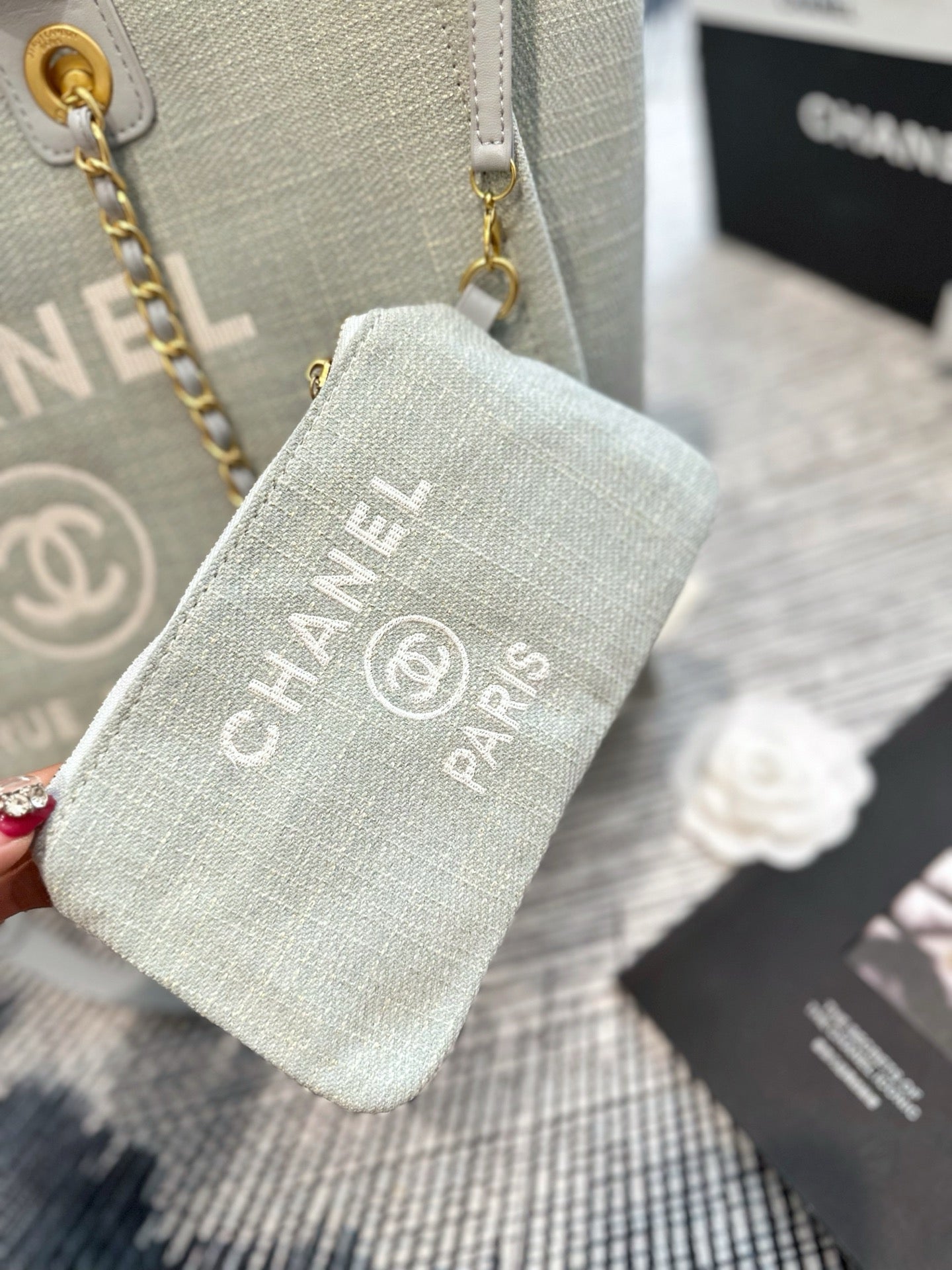 Chanel Canvas Beach Bag – 33cm