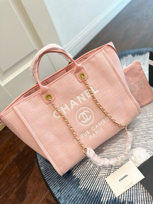 Chanel Canvas Beach Bag – 33cm