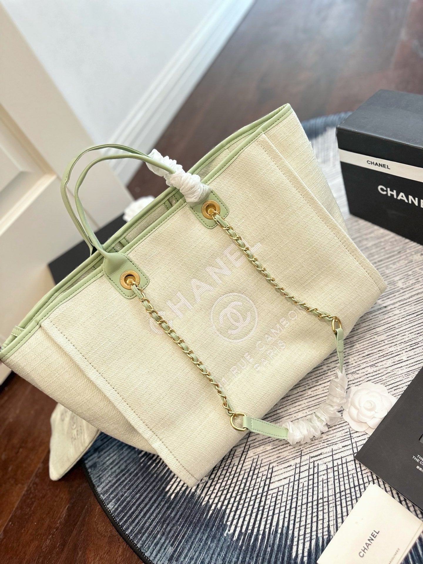 Chanel Canvas Beach Bag – 33cm