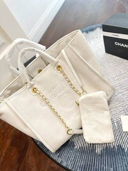 Chanel Canvas Beach Bag – 33cm