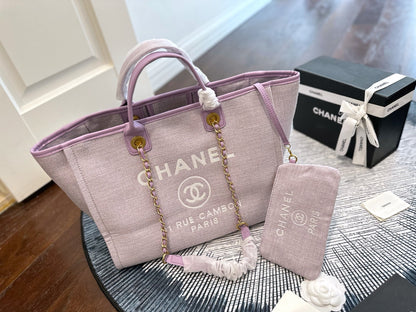 Chanel Canvas Beach Bag – 33cm