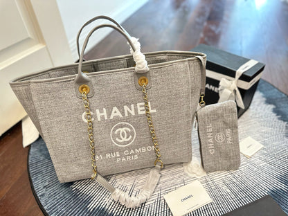 Chanel Canvas Beach Bag – 33cm