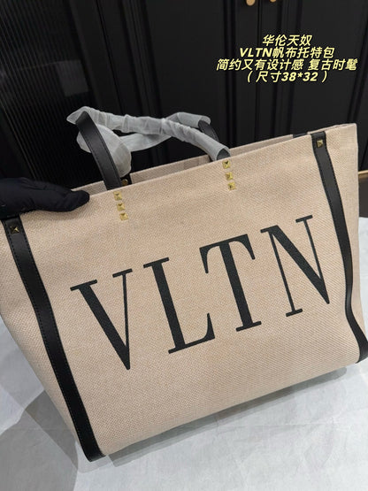 Valentino Garavani VLTN Canvas Tote Bag
