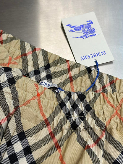 Burberry Twill Check Equestrian Knight Embroidered Shorts