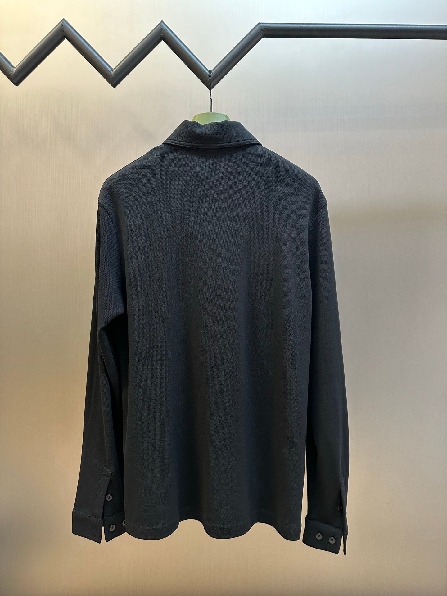 Gucci Logo Button Embroidered Pique Cotton Shirt