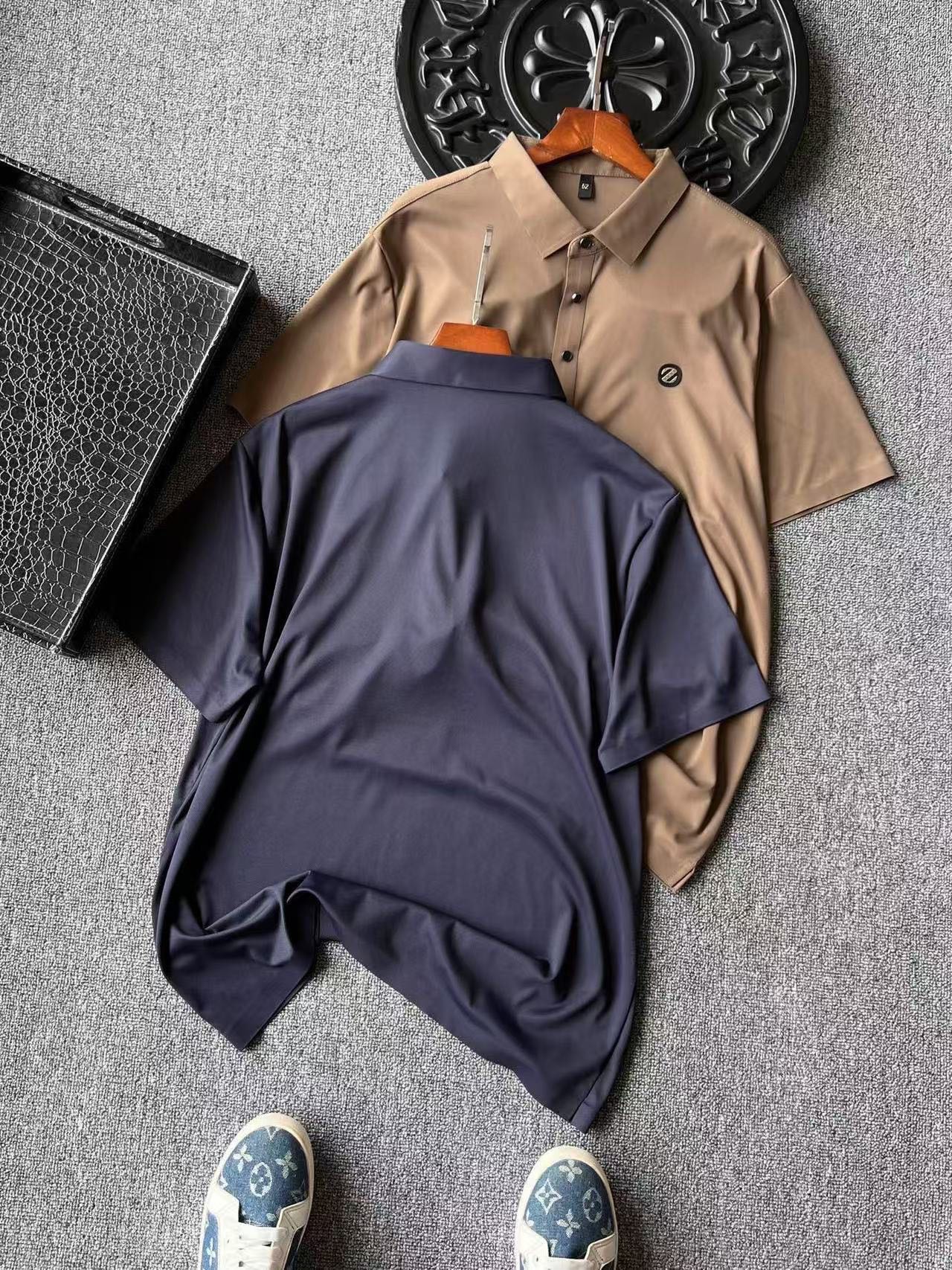 Zegna Ice Oxygen Silk Seamless Polo Shirt