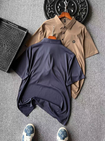 Zegna Ice Oxygen Silk Seamless Polo Shirt
